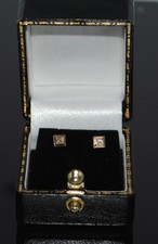 Pair of 9ct Gold & Princess