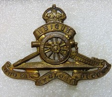 Royal Artillery Field Gun Brass British Army Cap Badge