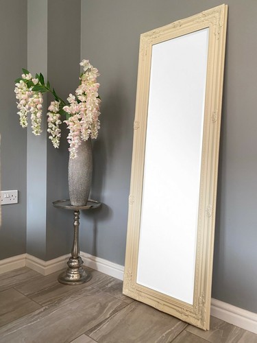 Tall cream full - length, floor