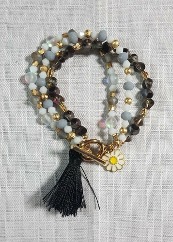 Daisy bead stack bracelet - stack,