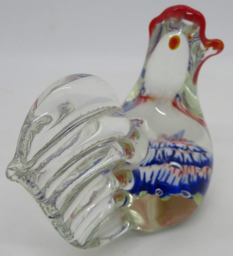 Blue clear glass vintage - vintage, art