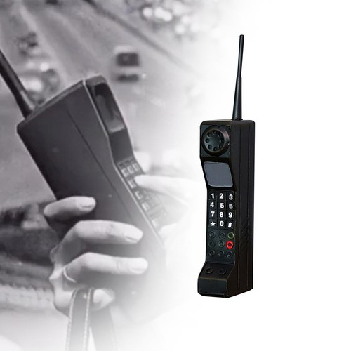 Retro brick phone ornament - phone,