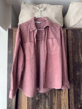 Zara Dusty Pink Cord Shacket