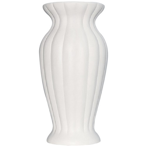 White ceramic vase for decor - ceramic,