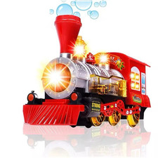 Steam Engine Bubble Train Toy for Kids Bubble Blowing Train with Lights Sound UK