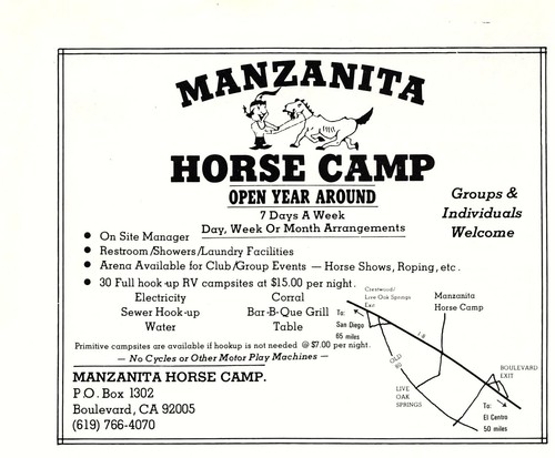 Manzanita horse camp - manzanita,