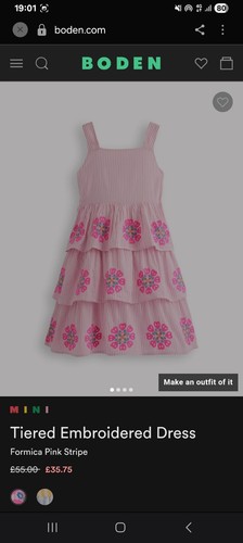 Mini boden tiered embroidered - mini,
