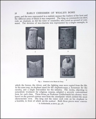 Early chessmen whale bone - chessmen, of