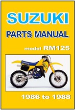 SUZUKI Parts Manual RM125 1986