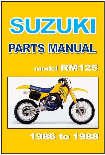 Suzuki parts manual rm125 1986 - suzuki,
