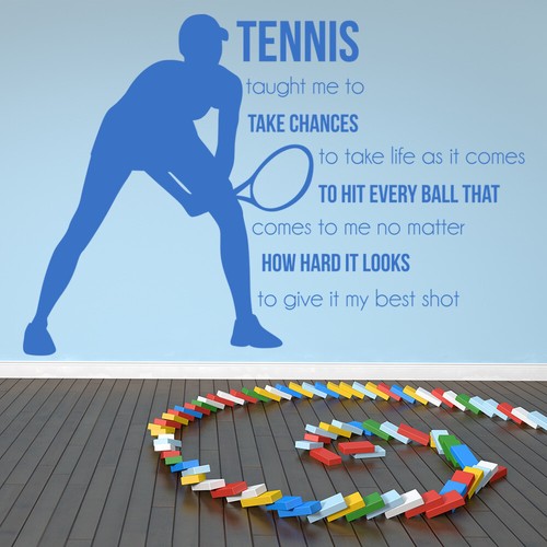 Take chances tennis quote wall - chances,