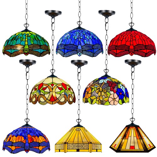 Tiffany style stained - tiffany, 16"