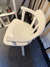 White Wooden Swivel Chair –