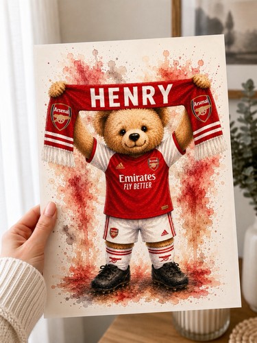 Personalised arsenal teddy - personalised,