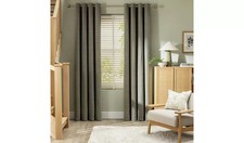 Save 55% Habitat Boucle Plain Blackout Lined Eyelet Curtains 168x229cm (2160)