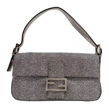 FENDI Baguette Silver Lurex