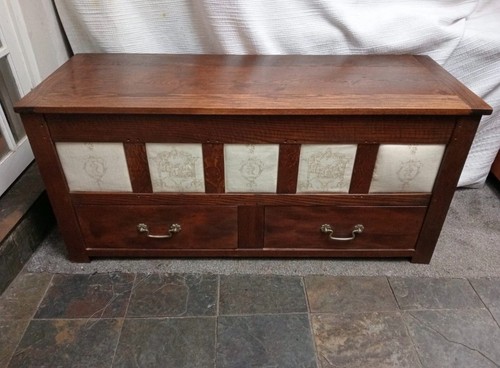 Large oak blanket storage - large, blanket/storage