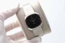 Omega Constellation Quartz 33mm Steel Oval Black Dial Vintage Men's Watch