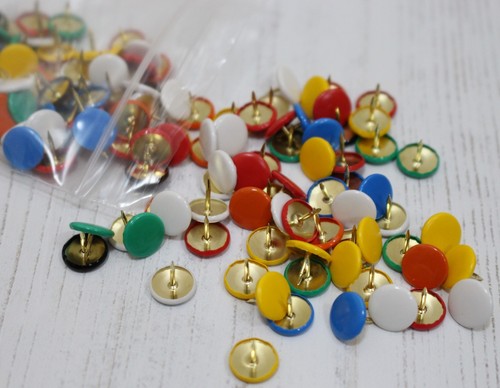 Coloured drawing pins 5mm - coloured,