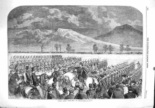 Original old antique print - old,