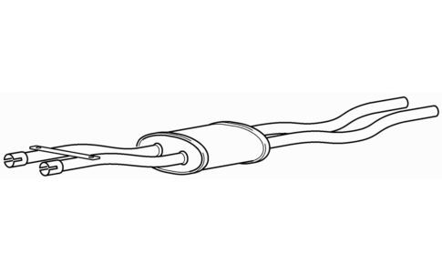 Centre exhaust middle silencer - exhaust,