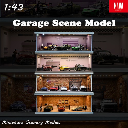 Diorama garage model led - 1/43,