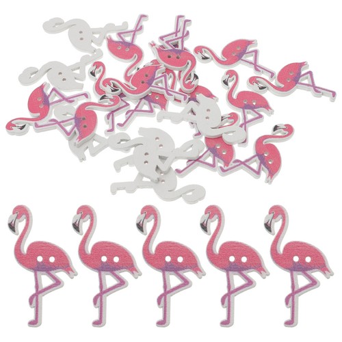 Pcs flamingo buttons - flamingo, with
