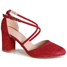 Women's Glitter Pumps Strap