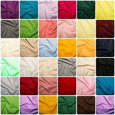 100% Cotton Fabric Plain Coloured Klona Dress Craft Quilt Material 135cm wide