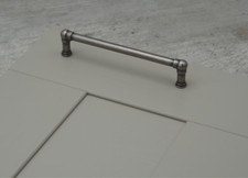 Modern Industrial Antique Pewter Kitchen Cupboard Handle 160mm Fixing Centres