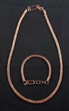 Copper wire VIKING Style DOUBLE KNIT Handmade  Bracelet and Necklace,  unisex