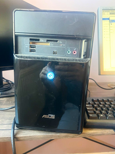 Retro asus black tower - black, pc