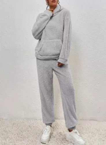 Ladies hooded fleece - ladies, fur