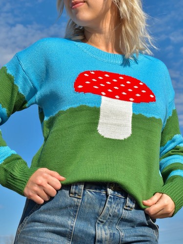 Zara mushroom jumper - mushroom, size