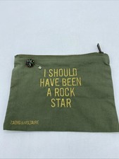Zadig & Voltaire I Should Have Been A Rock Star Small Make Up Bag Pouch