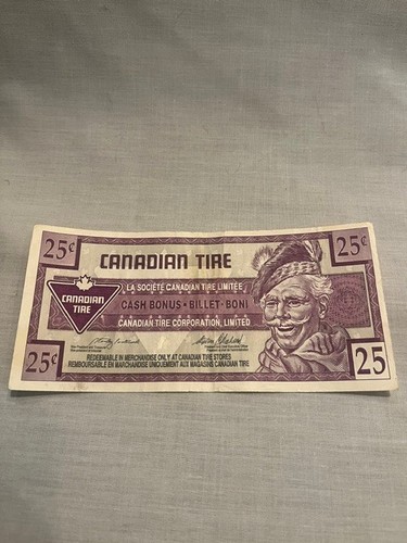 1996 canadian tire money - money, 25