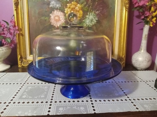 Vintage cobalt blue depression - vintage,