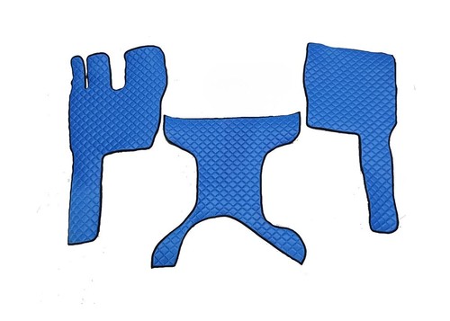 Blue eco leather - floor, mats