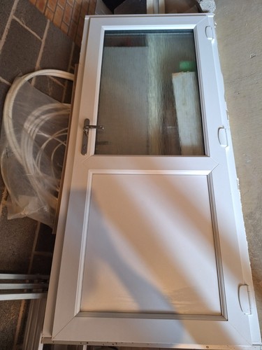 White upvc door - door, 840mm