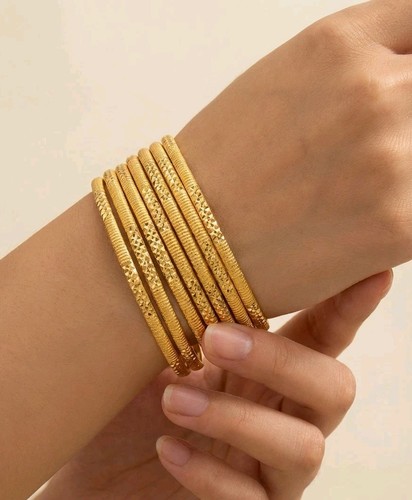 Ethnic bangles 22k gold plated - 22k,