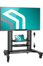 Mobile TV Stand Wheeled with 2 Shelves for 40-80" Screen Portable See Descriptio