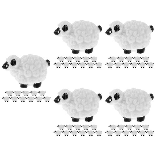 Miniature resin sheep figurine - miniature,
