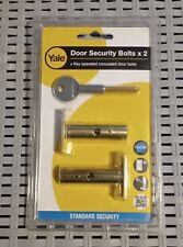 YALE DOOR SECURITY BOLT BRASS X 2 (P-2PM444-PB-2)