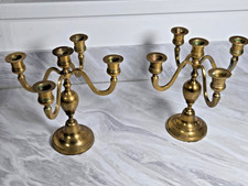 Pair of Brass Candelabra's 4