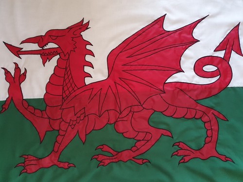 Sewn welsh dragon yard - welsh, 1.5