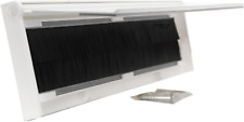 Letter Box Cover with Brush & Flap for Internal or External Use - White Finish