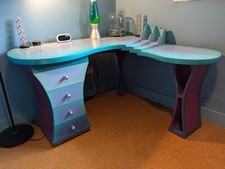 Unique Curvy Desk with Drawers and Lots Secret Compartments!