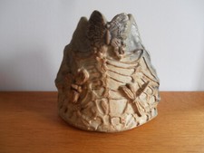 BERNARD ROOKE STUDIO POTTERY BUTTERFLY AND DRAGONFLY VASE