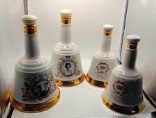 Royal Bells Whisky Decanters X4 Empty