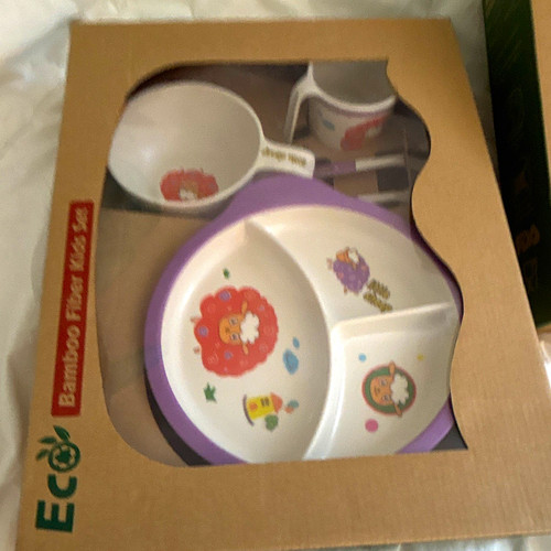 Eco bamboo fibre kids dinner - kids,